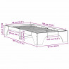 Ramka łóżka Naturalny 90 x 190 cm Lite drewno sosnowe