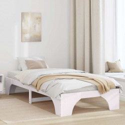 Ramka łóżka Biały 90 x 190 cm Lite drewno sosnowe