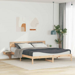 Ramka łóżka Brązowy 180 x 200 cm Lite drewno sosnowe