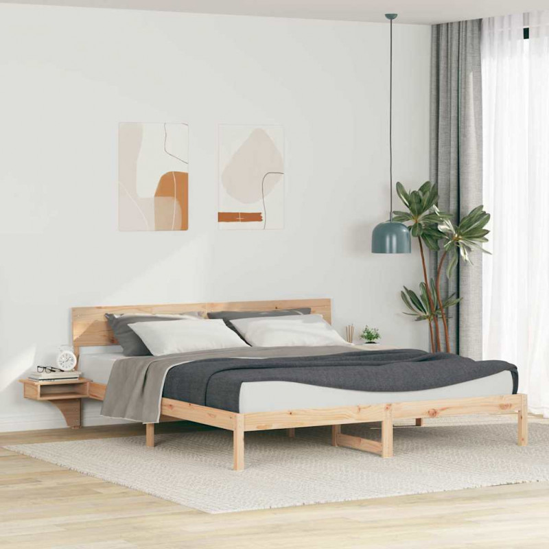 Ramka łóżka Brązowy 180 x 200 cm Lite drewno sosnowe