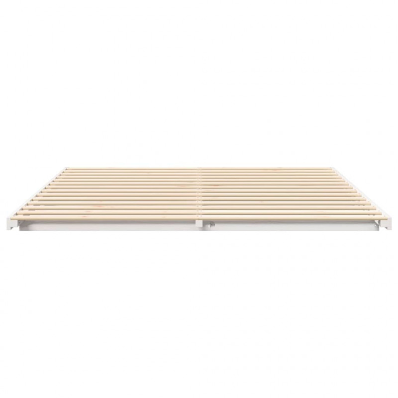 Stelaż łóżkowy Biały 180 x 220 cm Lite drewno sosnowe