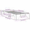 Ramka łóżka Naturalny 75 x 190 cm Lite drewno sosnowe