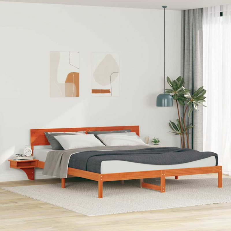 Ramka łóżka Woskowy Brąz 180 x 200 cm Lite drewno sosnowe