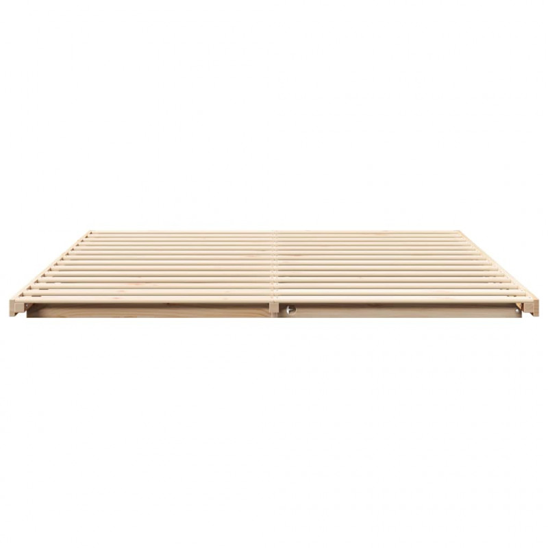 Stelaż łóżkowy Brązowy 200 x 220 cm Lite drewno sosnowe