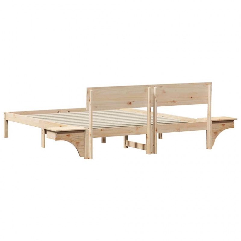 Ramka łóżka Brązowy 160 x 200 cm Lite drewno sosnowe