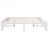 Ramka łóżka Biały 200 x 200 cm Lite drewno sosnowe