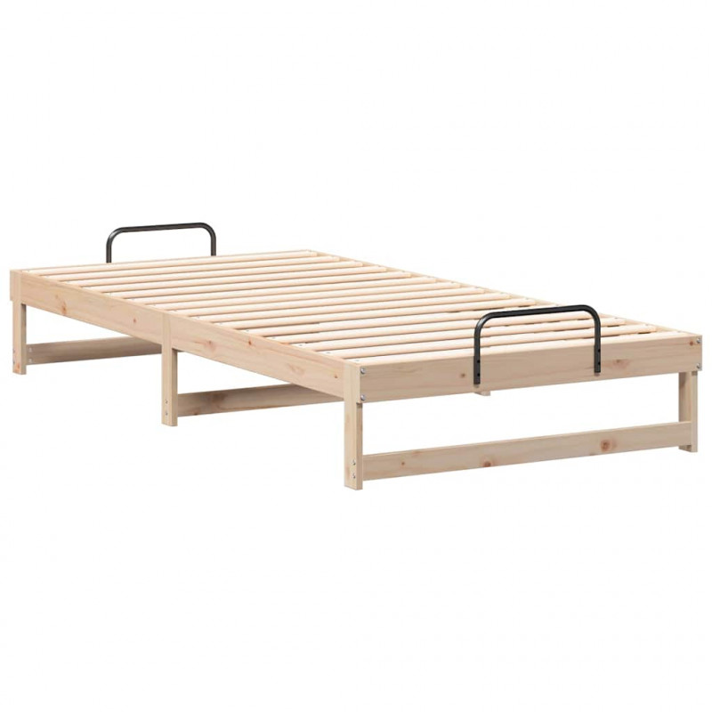 Ramka łóżka Brązowy 100 x 200 cm Lite drewno sosnowe