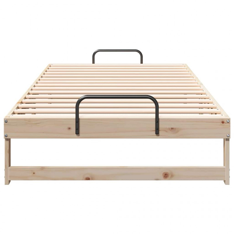 Ramka łóżka Brązowy 100 x 200 cm Lite drewno sosnowe