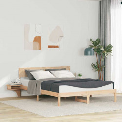 Ramka łóżka Brązowy 150 x 200 cm Lite drewno sosnowe
