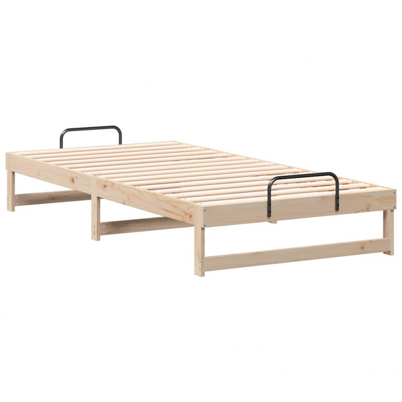 Ramka łóżka Brązowy 100 x 200 cm Lite drewno sosnowe