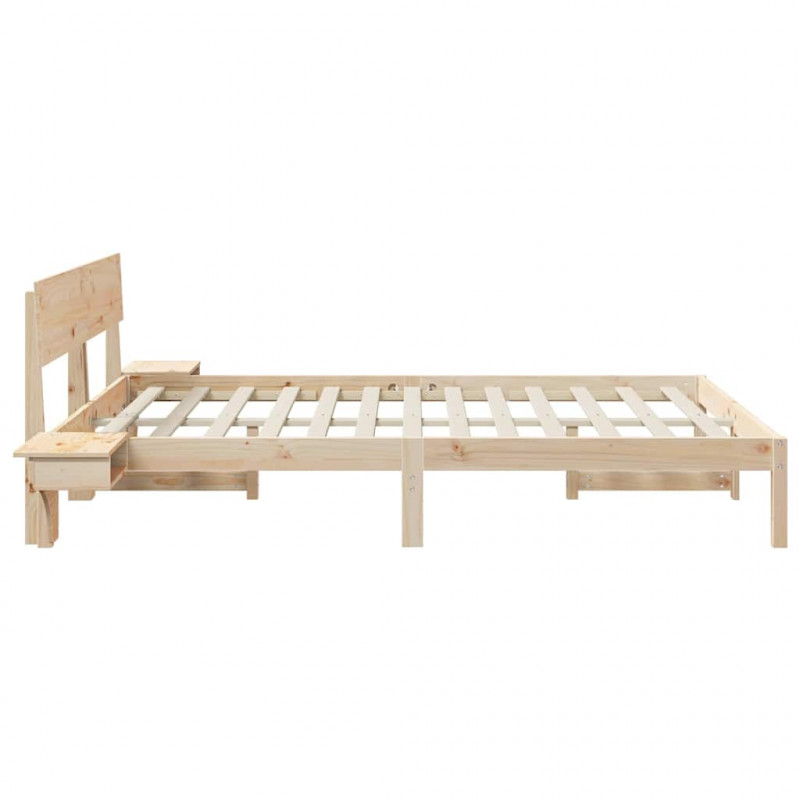 Ramka łóżka Brązowy 150 x 200 cm Lite drewno sosnowe