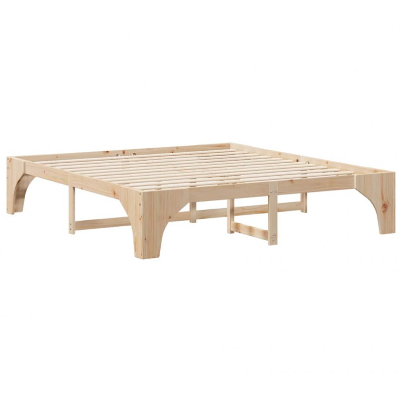 Ramka łóżka Brązowy 180 x 200 cm Lite drewno sosnowe