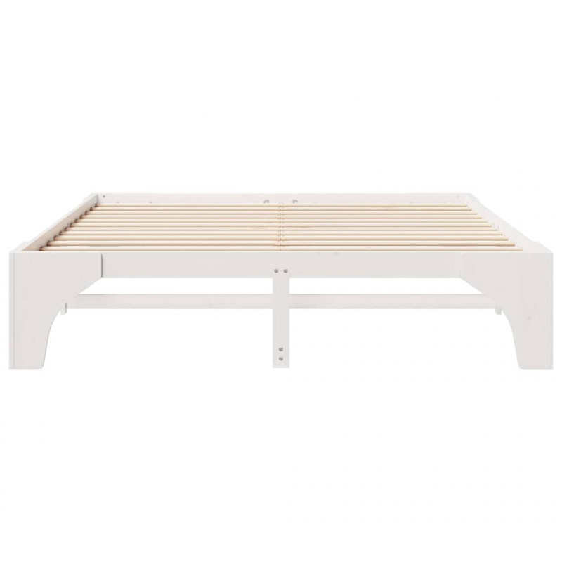 Ramka łóżka Biały 180 x 200 cm Lite drewno sosnowe