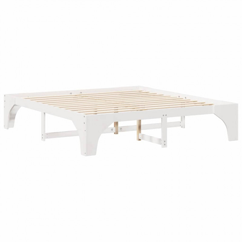 Ramka łóżka Biały 180 x 200 cm Lite drewno sosnowe