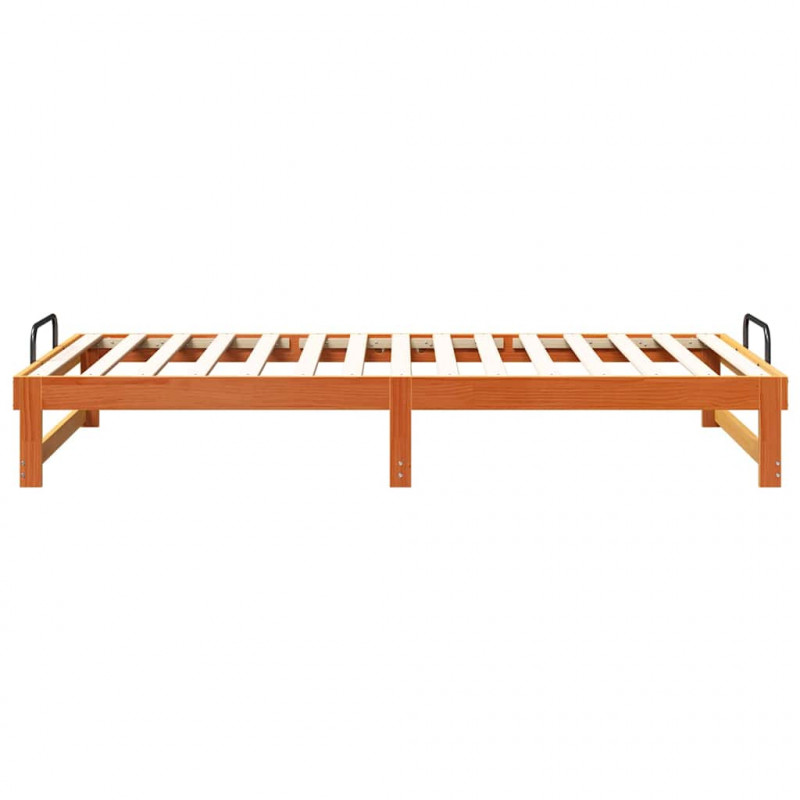 Ramka łóżka Brązowy 100 x 200 cm Lite drewno sosnowe