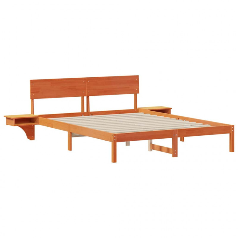 Ramka łóżka Woskowy Brąz 150 x 200 cm Lite drewno sosnowe