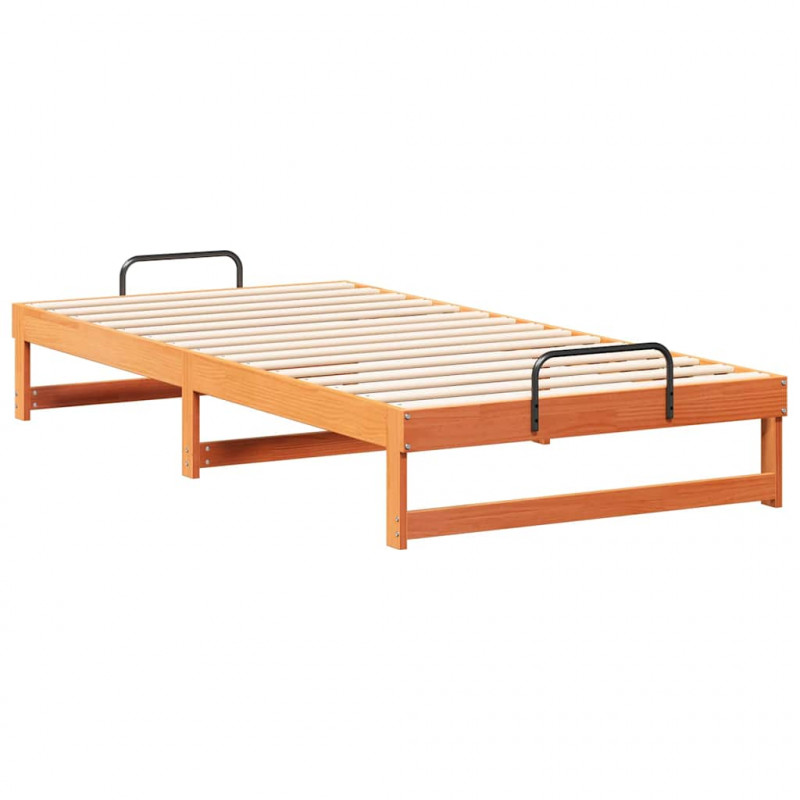 Ramka łóżka Brązowy 100 x 200 cm Lite drewno sosnowe