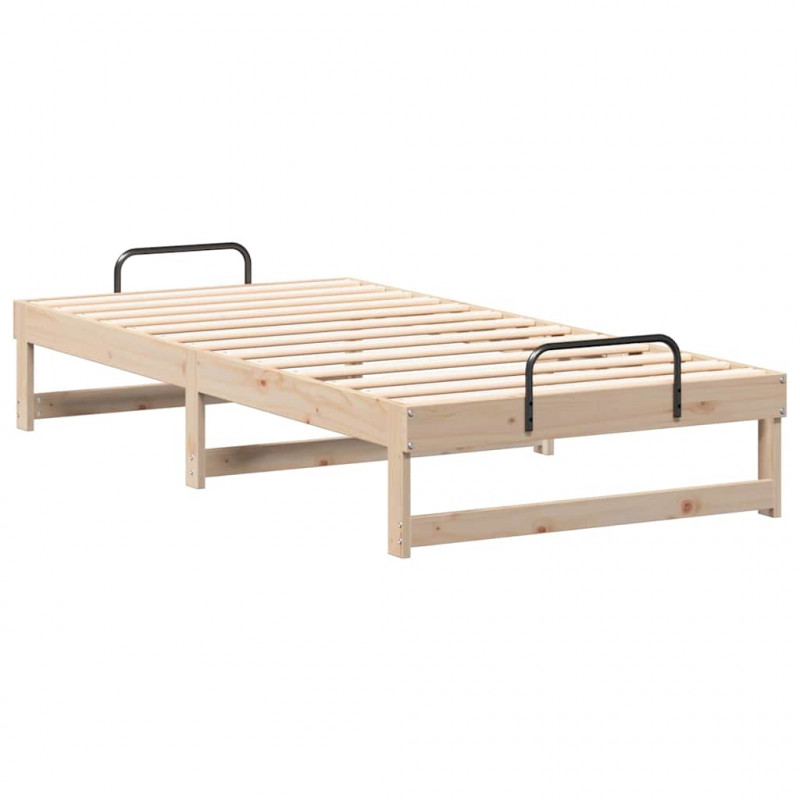 Ramka łóżka Brązowy 90 x 200 cm Lite drewno sosnowe