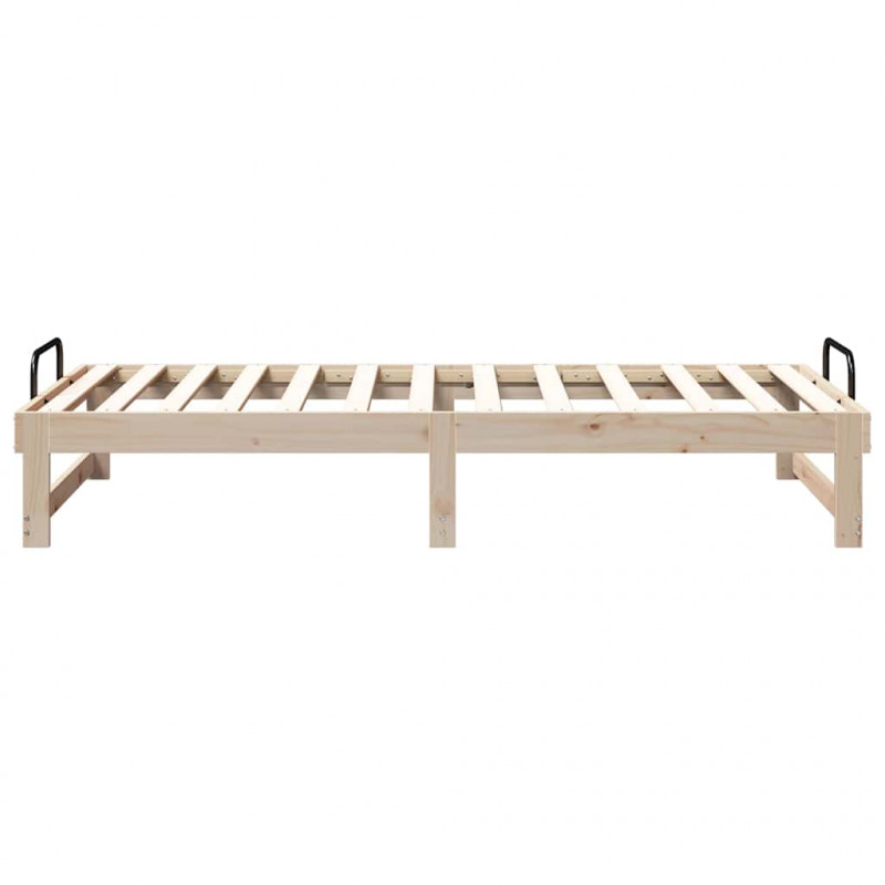 Ramka łóżka Brązowy 90 x 200 cm Lite drewno sosnowe