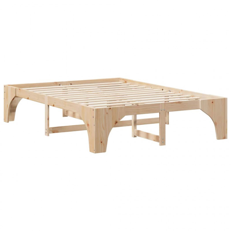 Ramka łóżka Brązowy 160 x 200 cm Lite drewno sosnowe