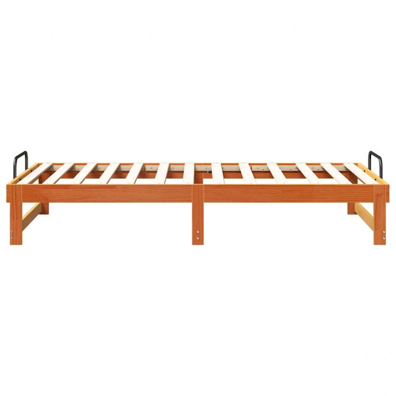 Ramka łóżka Brązowy 90 x 200 cm Lite drewno sosnowe