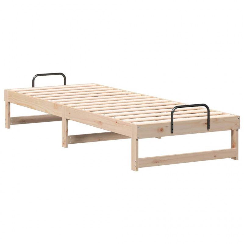 Ramka łóżka Brązowy 80 x 200 cm Lite drewno sosnowe