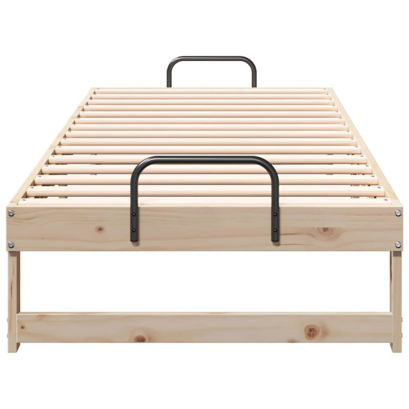 Ramka łóżka Brązowy 80 x 200 cm Lite drewno sosnowe