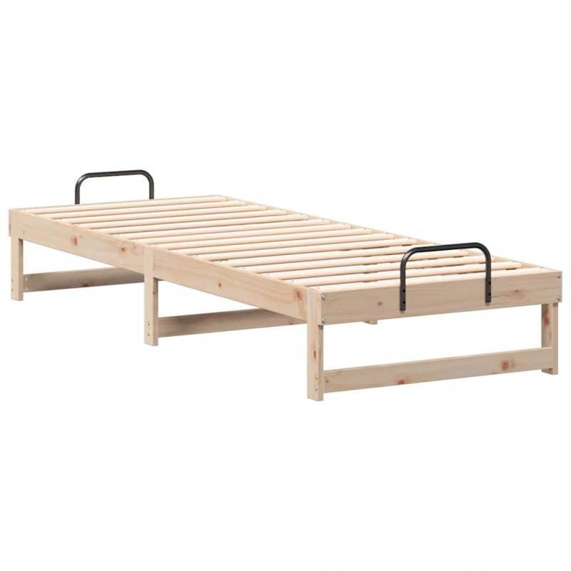 Ramka łóżka Brązowy 80 x 200 cm Lite drewno sosnowe