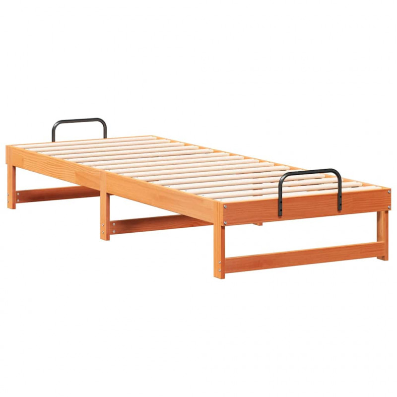 Ramka łóżka Brązowy 80 x 200 cm Lite drewno sosnowe