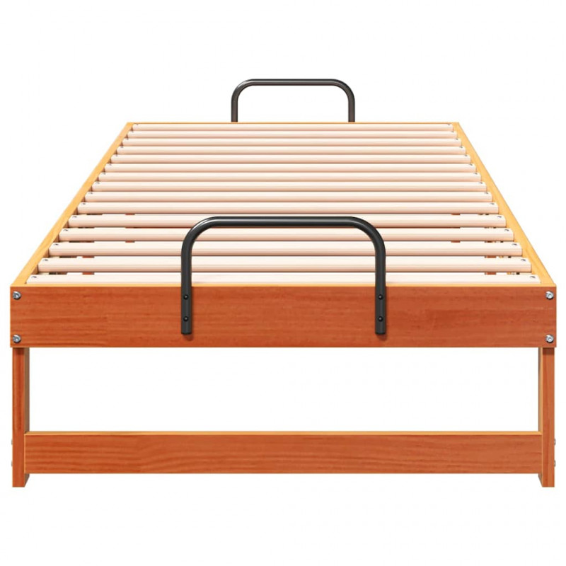 Ramka łóżka Brązowy 80 x 200 cm Lite drewno sosnowe