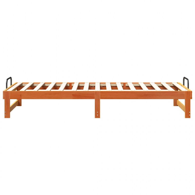 Ramka łóżka Brązowy 80 x 200 cm Lite drewno sosnowe