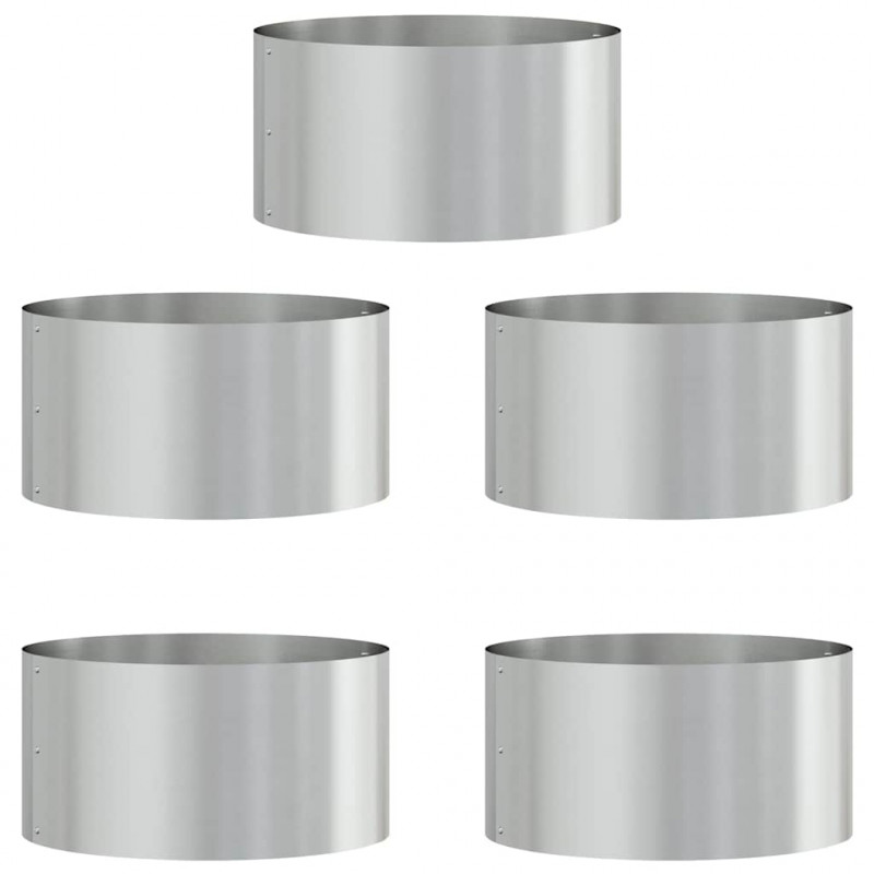 Pierścień doniczki 5 pcs Srebrny 40 x 40 x 20 cm