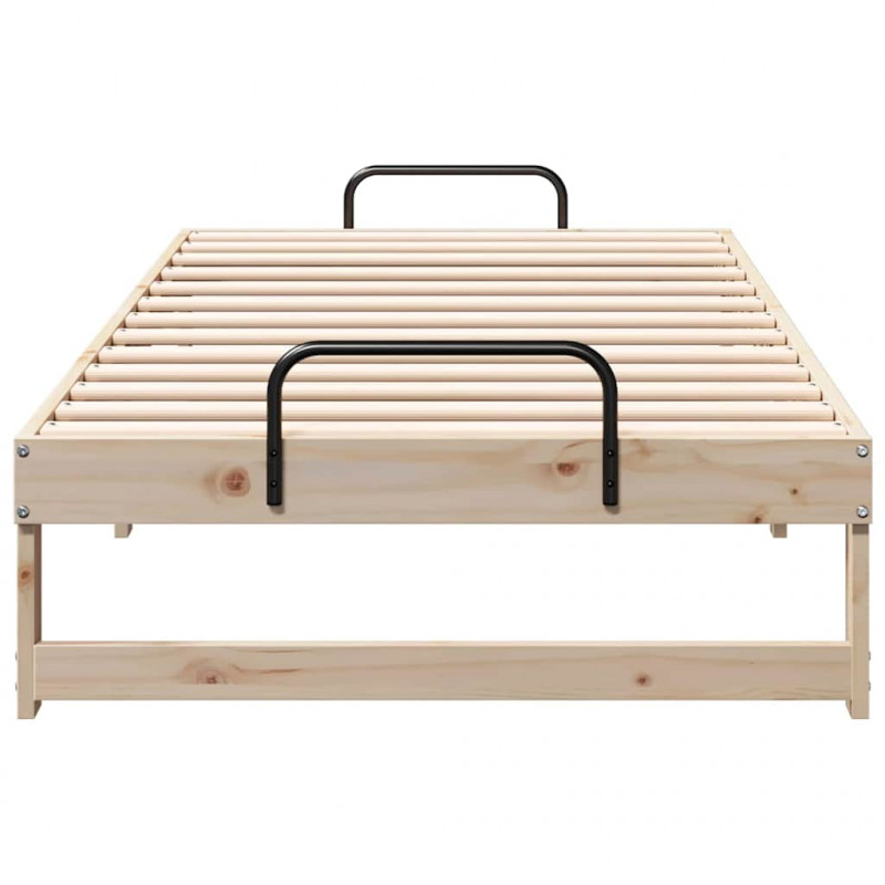 Ramka łóżka Brązowy 90 x 190 cm Lite drewno sosnowe