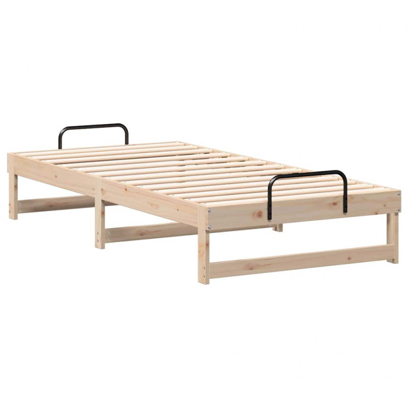 Ramka łóżka Brązowy 90 x 190 cm Lite drewno sosnowe