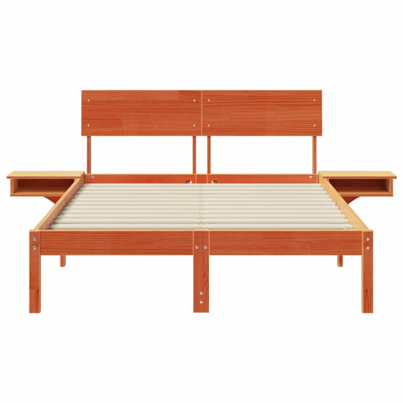 Ramka łóżka Woskowy Brąz 120 x 200 cm Lite drewno sosnowe