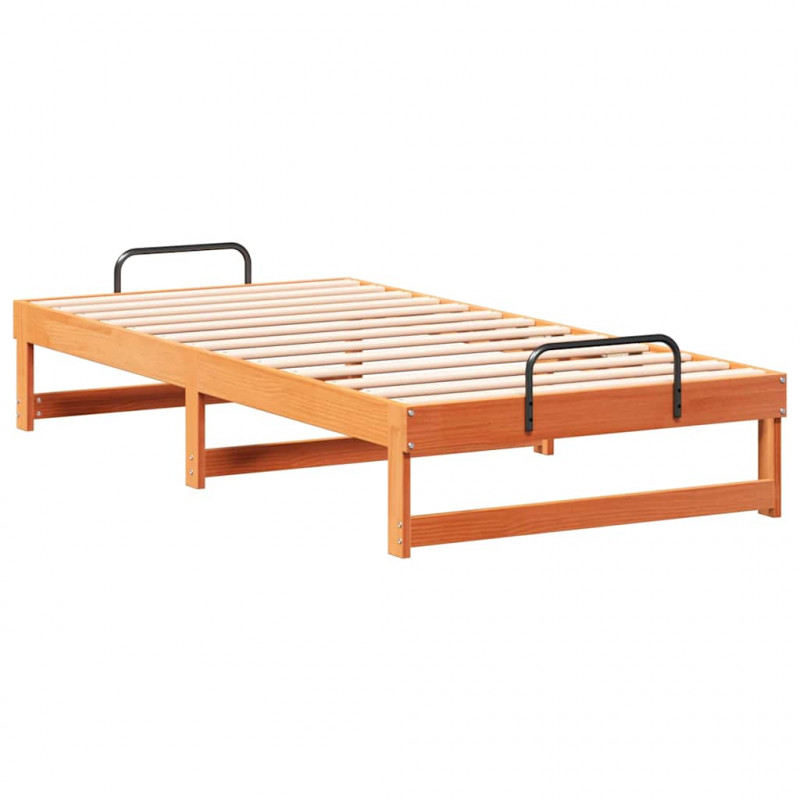 Ramka łóżka Brązowy 90 x 190 cm Lite drewno sosnowe