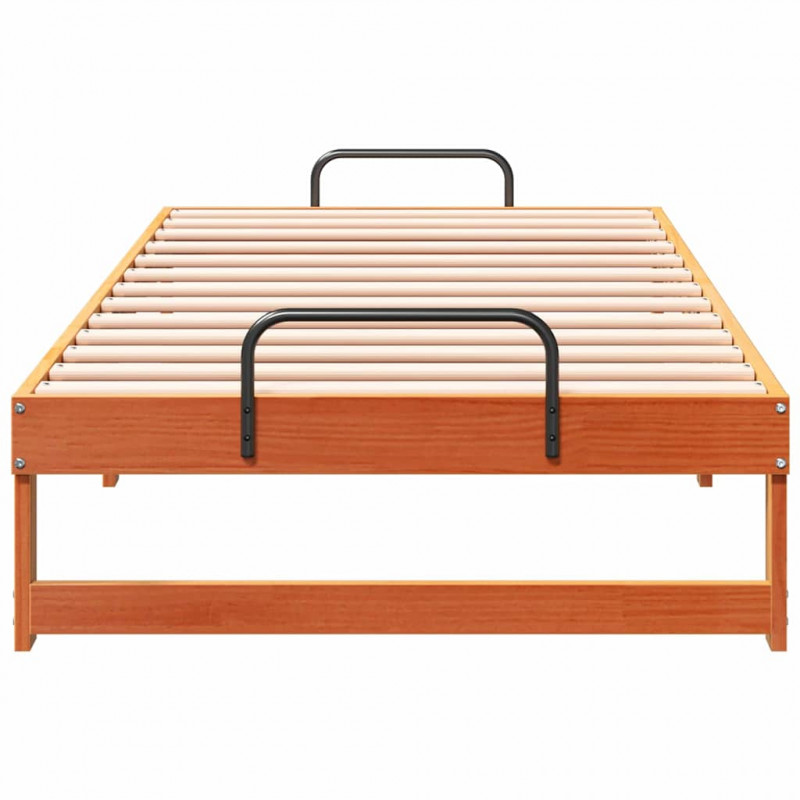 Ramka łóżka Brązowy 90 x 190 cm Lite drewno sosnowe