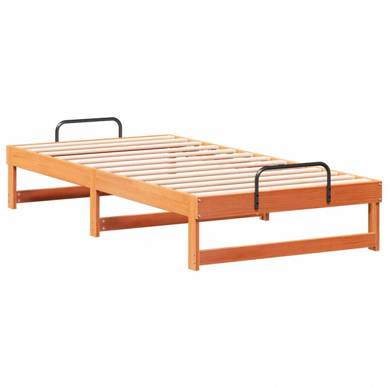 Ramka łóżka Brązowy 90 x 190 cm Lite drewno sosnowe