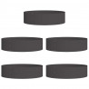 Pierścień doniczki 5 pcs Czarny 80 x 80 x 20 cm Stal zimnogięta