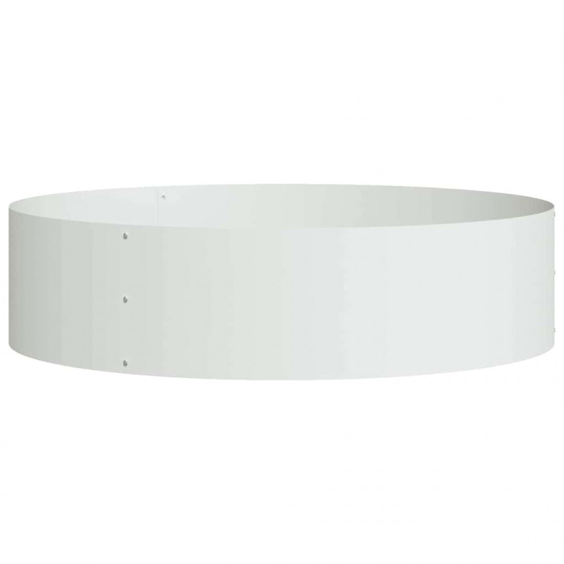 Pierścień doniczki Biały 80 x 80 x 20 cm Stal zimnogięta