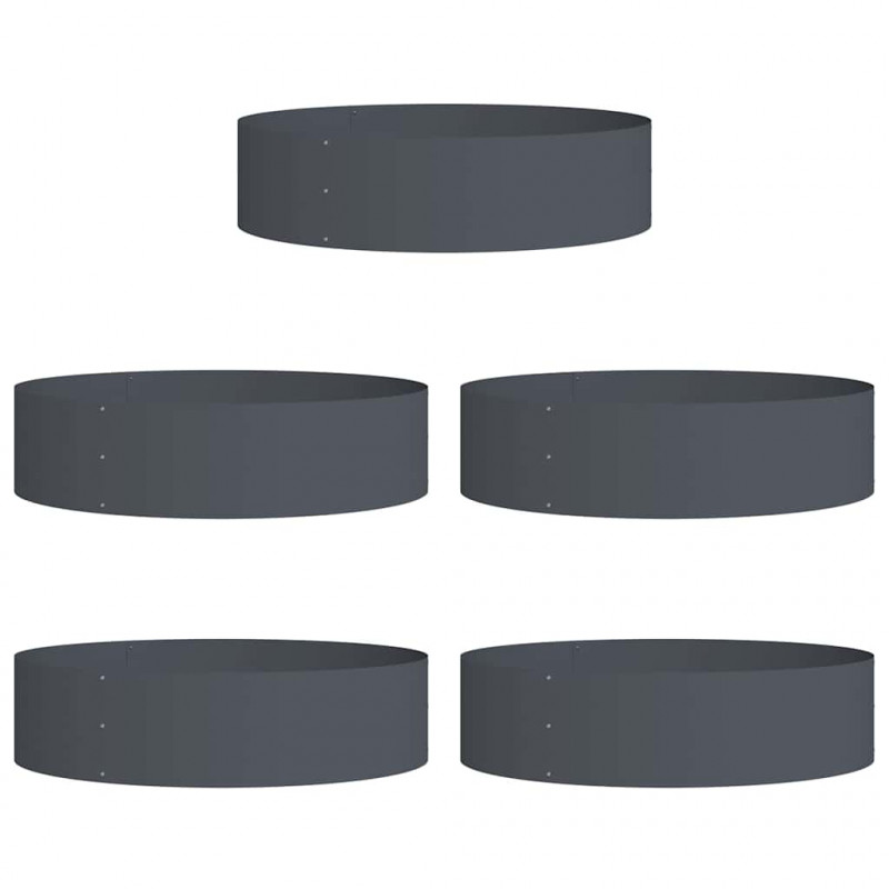 Pierścień doniczki 5 pcs Antracyt 80 x 80 x 20 cm