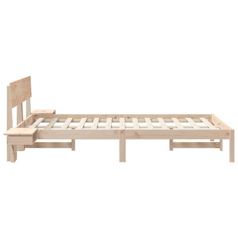 Ramka łóżka Brązowy 120 x 190 cm Lite drewno sosnowe