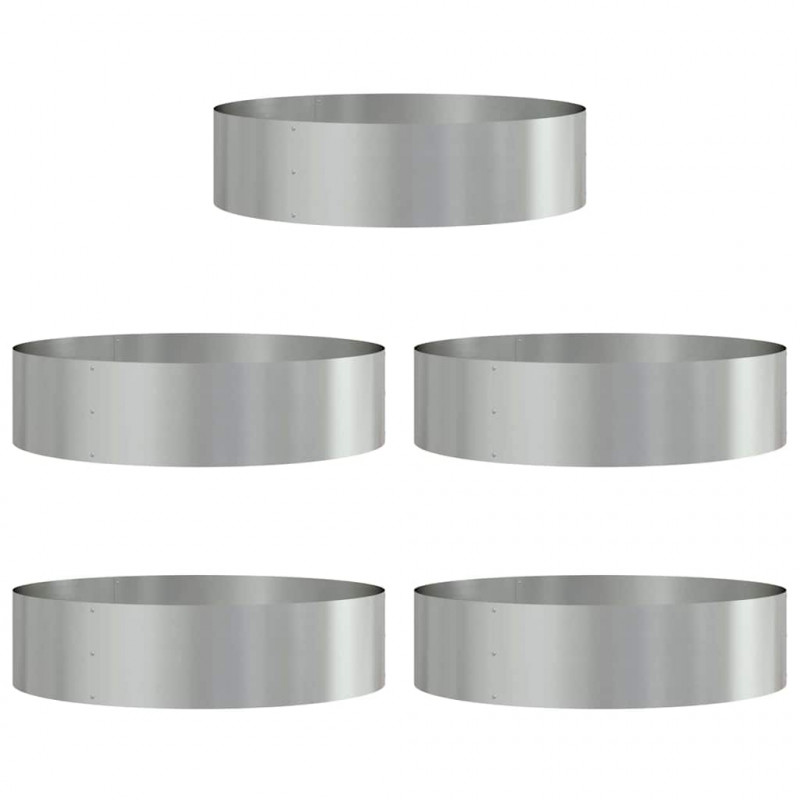 Pierścień doniczki 5 pcs Srebrny 80 x 80 x 20 cm