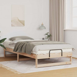 Ramka łóżka Brązowy 100 x 210 cm Lite drewno sosnowe