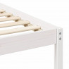 Ramka łóżka Z zagłówkiem Biały 100 x 200 cm Lite drewno sosnowe