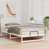 Ramka łóżka Biały 100 x 210 cm Lite drewno sosnowe