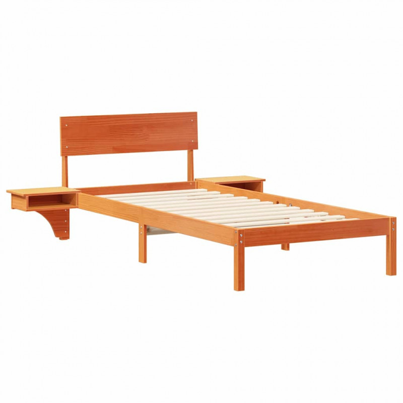 Ramka łóżka Woskowy Brąz 100 x 200 cm Lite drewno sosnowe