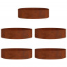 Pierścień doniczki 5 pcs Brązowy 80 x 80 x 20 cm