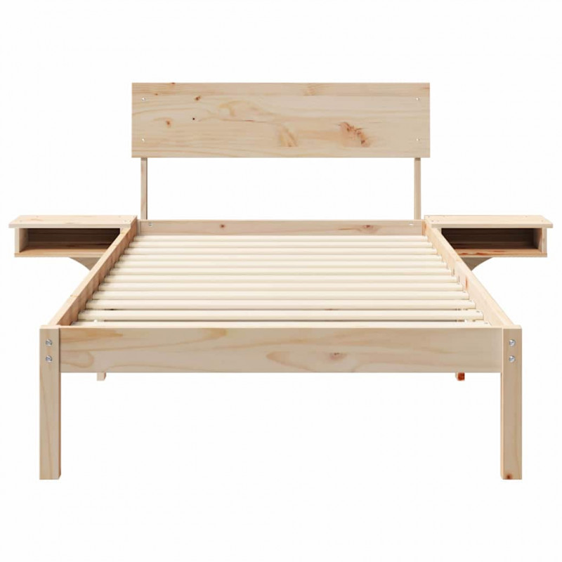 Ramka łóżka Brązowy 90 x 200 cm Lite drewno sosnowe