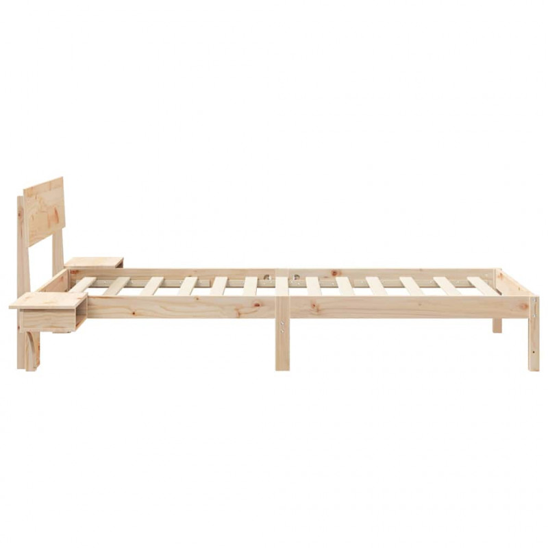 Ramka łóżka Brązowy 90 x 200 cm Lite drewno sosnowe
